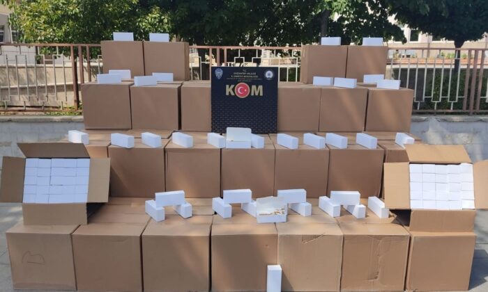 1 milyon adet kaçak makaron ele geçirildi