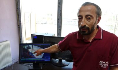 7 kişinin yaralandığı kazanın tanığının şok geçirmesi güvenlik kamerasına yansıdı