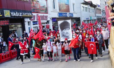 95 kilometrelik Atatürk ve İstiklal Yolu yürüyüşü son buldu