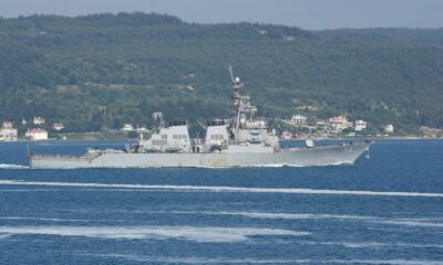 ABD savaş gemisi Çanakkale Boğazı’ndan geçti