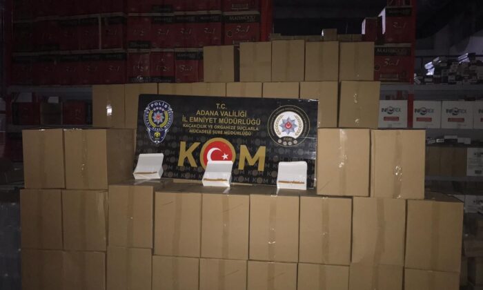 Adana’da 2 milyon 750 bin kaçak makaron ele geçirildi