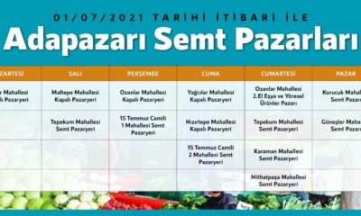 Adapazarı’nda kurulacak pazar yerleri açıklandı