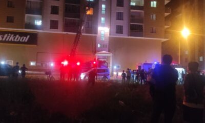 Ağrı’da binada çıkan yangın korkuttu