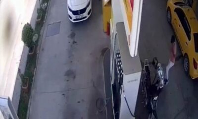 Akaryakıt istasyonunda faciadan dönüldü