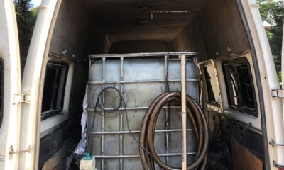 Akaryakıt kaçakçılığında 1 şüphelinin aracında 2 bin litre karışımlı akaryakıt ele geçirildi