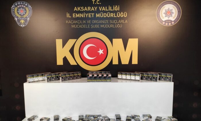 Aksaray’da kaçak alkol ve kaçak sigara operasyonu