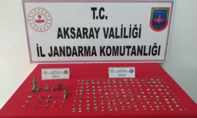 Aksaray’da Roma dönemine ait 171 sikke ve 20 tarihi obje ele geçirildi