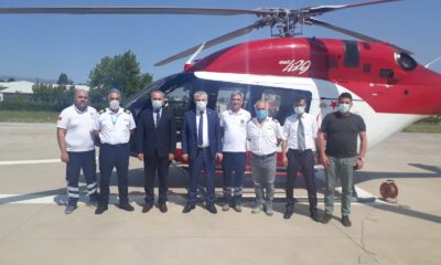 Ambulans helikopter acil hastalara hızır gibi yetişiyor