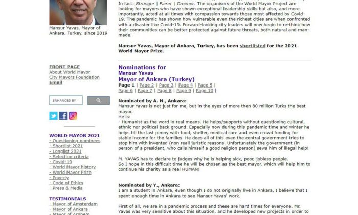 Ankara Büyükşehir Belediye Başkanı Yavaş, “World Mayor’da” finale kaldı