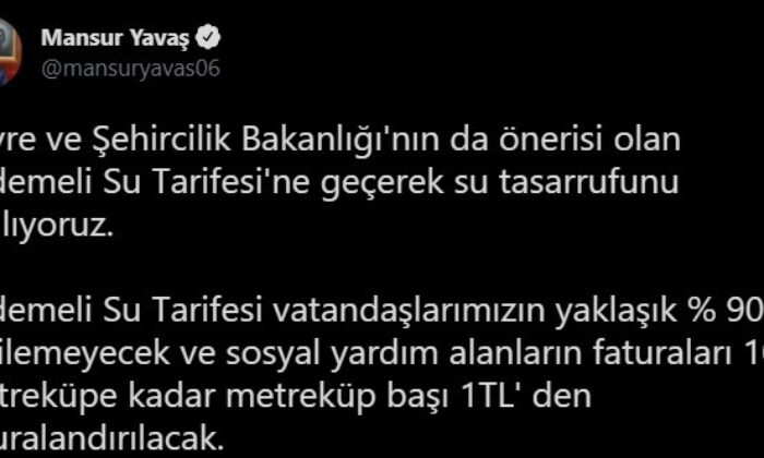 Ankara’da Kademeli Su Tarifesi’ne geçiliyor