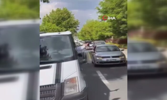 Ankara’da magandanın düğün konvoyunda havaya rastgele ateş ettiği anlar kamerada