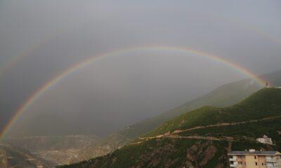 Artvin’de kartpostallık gökkuşağı manzarası