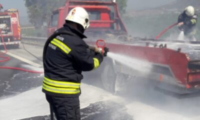 Aydın’da araç yangını