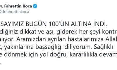 Bakan Koca: “Vefat sayımız bugün 100’ün altına indi”