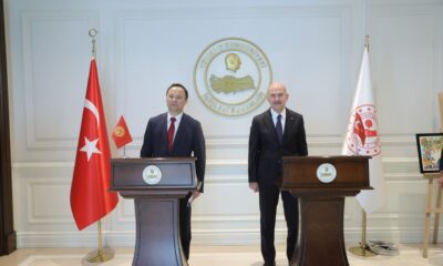 Bakan Soylu, Kırgızistan Dışişleri Bakanı Kazakbaev ile bir araya geldi