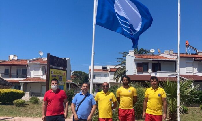 Balıkesir’de 2021 yılının ilk Mavi Bayrakları yine Engürü Sitesi’ne çekildi