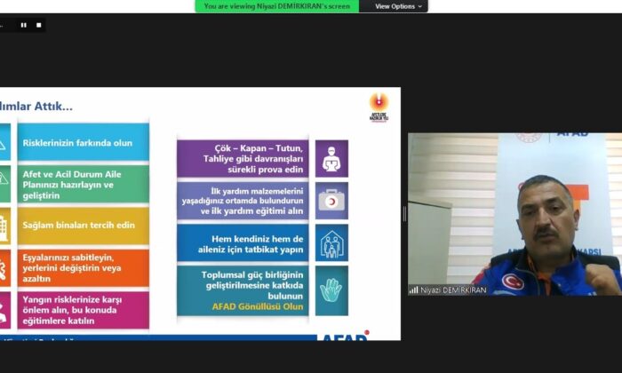 Bartın Üniversitesi personeli ve öğrencilerine “Afet Farkındalık Eğitimi” verildi