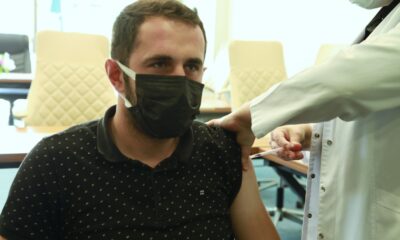 Başiskele Belediyesi personeli kovid-19 aşısı oldu