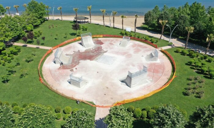 Başiskele kaykay pistinde çalışmalar devam ediyor