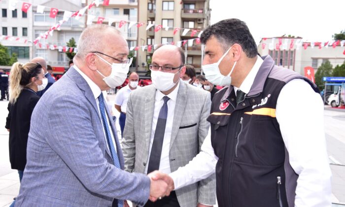 Başkan Ergün’den AFAD çadırına ziyaret