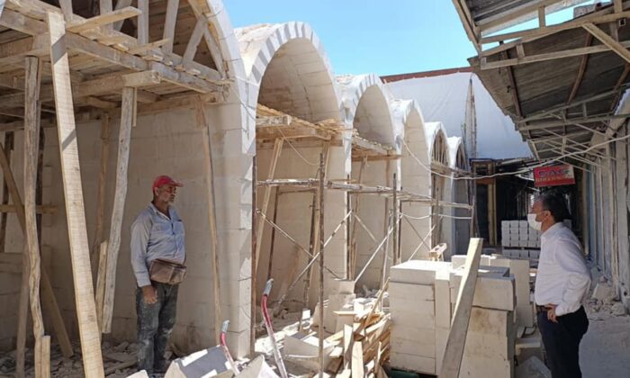 Başkan Kılınç, tarihi Adıyaman Çarşısı’ndaki çalışmaları inceledi