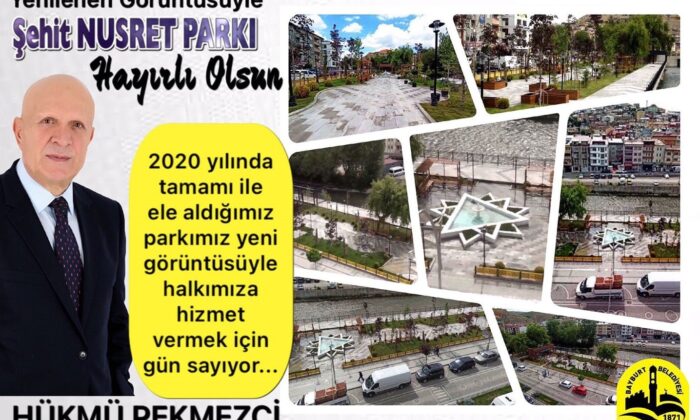 Bayburt’ta Şehit Nusret Parkı’ndaki çalışmalarda sona gelindi