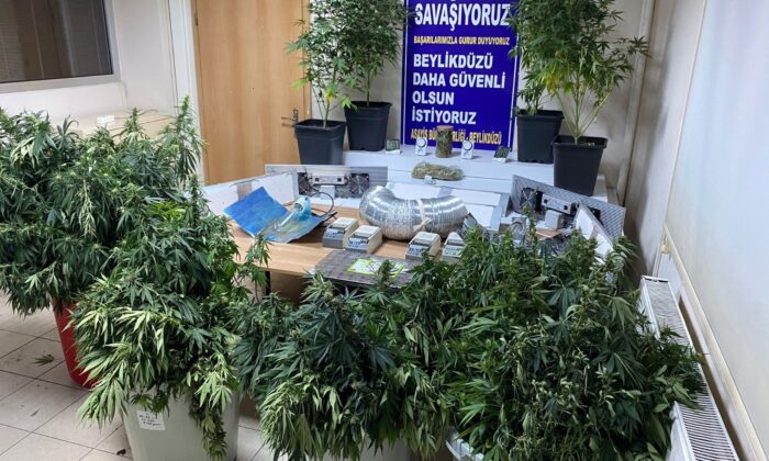 Beylükdüzü’nde deniz manzaralı villa uyuşturucu imalathanesi çıktı