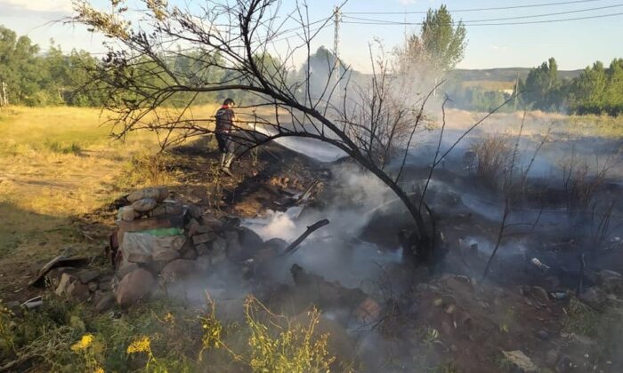 Bingöl’de arazi yangını