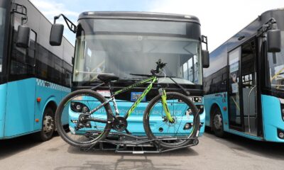 Bisiklet taşıma aparatlı otobüslere sensör uygulaması
