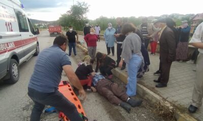 Bisikletiyle evine giderken otomobilin çarptığı şahıs ağır yaralandı