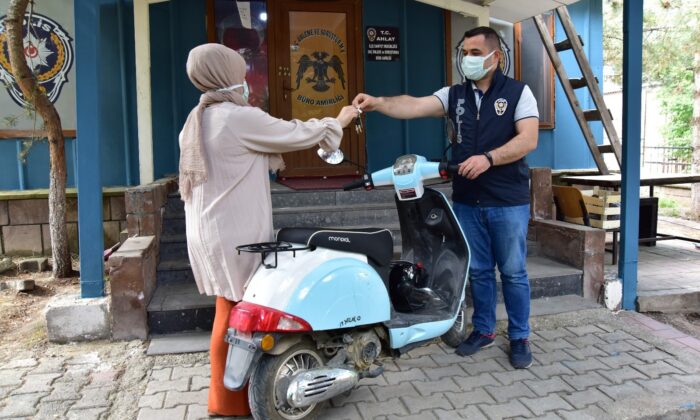 Bitlis’te çalınan motosiklet Muş’ta bulundu