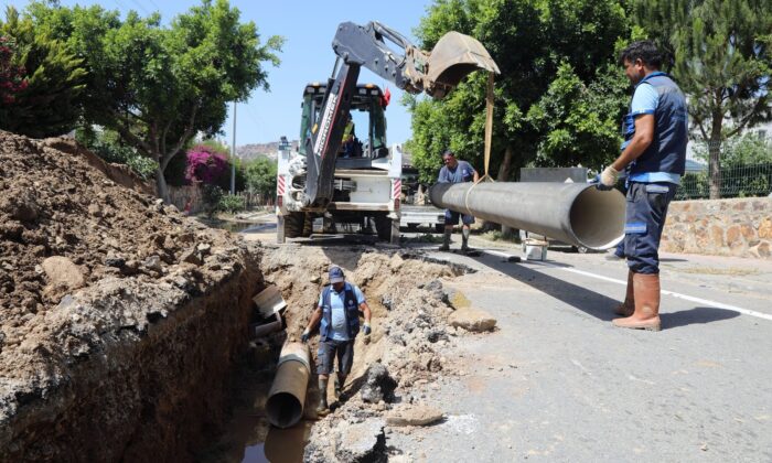 Bodrum Konacık’ta 2 Km İçme Suyu Hattı Yenilendi