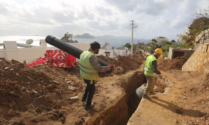 Bodrum’da kanalizasyon hattının 72 kilometresi tamamlandı