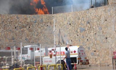 Bodrum’daki yangın akaryakıt istasyonuna ulaşmadan söndürüldü