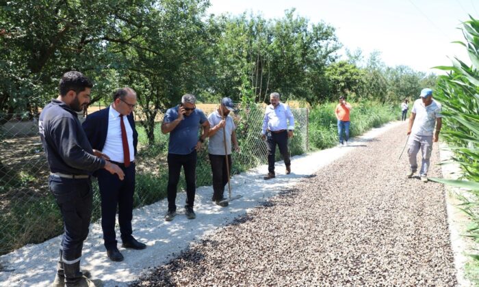 Bostanlık Mevkisinde asfaltlama çalışmaları başladı