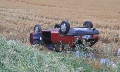 Buğday tarlasına yuvarlandı: 5 yaralı