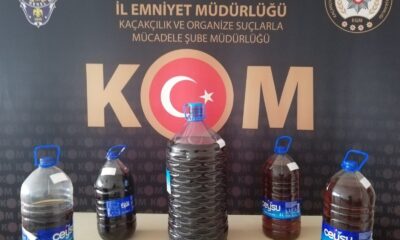 Burdur’da 38,5 litre kaçak içki yakalandı