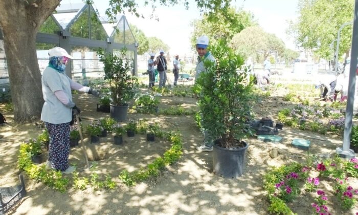 Burhaniye’de parklar çiçek kokacak