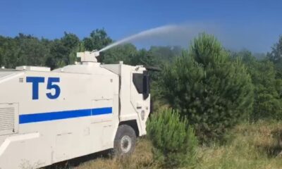 Bursa’da orman yangınına TOMA’lı müdahale