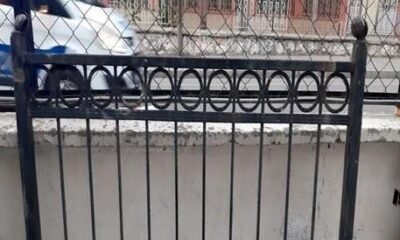 Çaldığı demir korkuluğu sırtında taşırken polise yakalandı