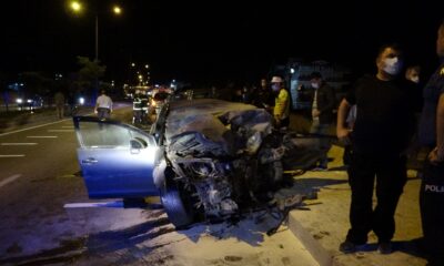 Çanakkale’de ters şeride giren astsubay, görev başındaki polis memuruyla kafa kafaya çarpıştı