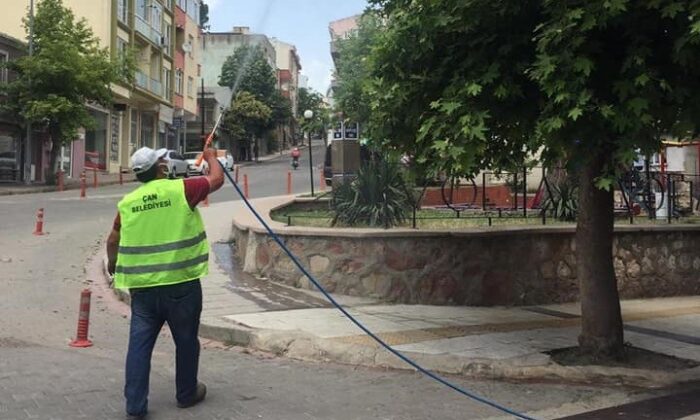 Çan’da ilaçlama çalışmaları devam ediyor