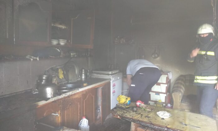 Çarşamba’da ev yangını