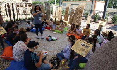 Çevreci çocuklar Efes Tarlası Yaşam Köyünde