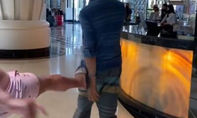 Çocukların fotoğraf ve videosunu çektiği iddia edilen 2 kişiye tekmeli tepki