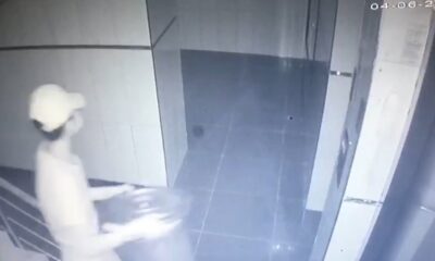 Çöp kovasıyla apartmandaki ayakkabıları çaldı