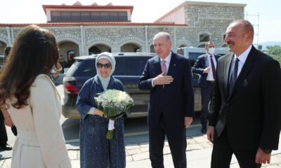 Cumhurbaşkanı Erdoğan, Şuşa’da resmi törenle karşılandı