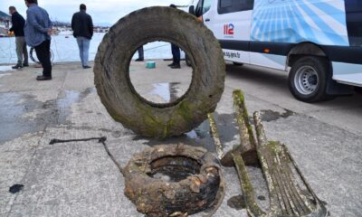 Denizden 7 ton çöp çıkarıldı