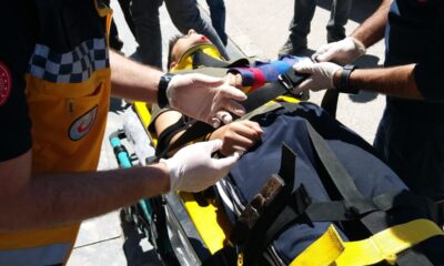 Dönüş yapamaya çalışan ticari araç ile bisiklet çarpıştı: 1 yaralı