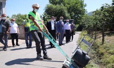 Düzce’de köy yolları beton oluyor